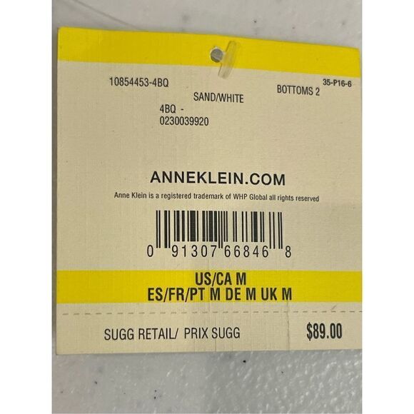 NWT Anne Klein sand/white medium slim ankle M - Picture 5 of 7
